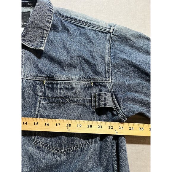 Vintage 90s Sean John Carpenter Denim Jacket Size XL Big Heavy Embroidered Rare. - Picture 12 of 14